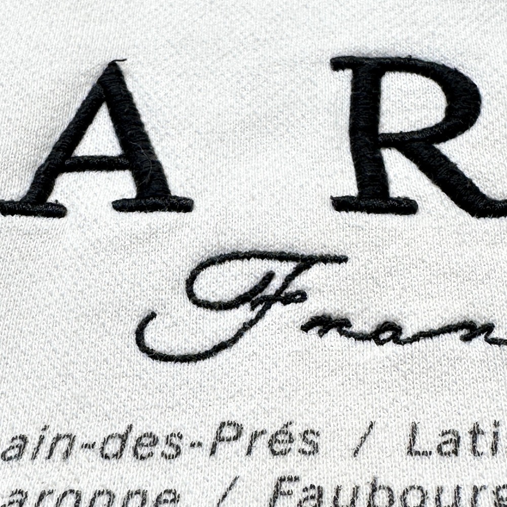 Abercrombie & Fitch Paris Sunday Crew Size XL White with Black Embroidered Text - Picture 6 of 10
